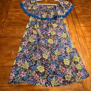 Westport Tassle Slip Dress Women's Sz M Multicolor Boatneck S1034-125